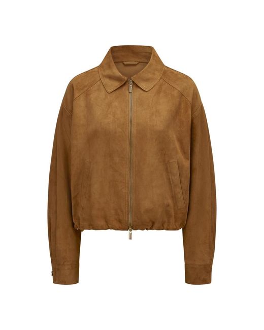 Milestone Mslayla Leather Jacket in het Brown