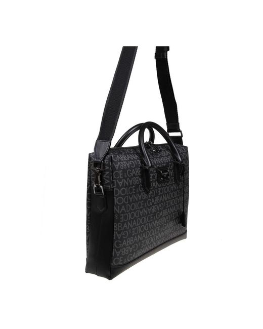 Dolce & Gabbana Schwarze/graue schultertasche in Black für Herren