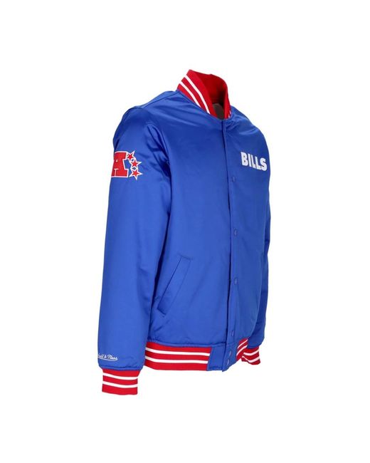 Mitchell & Ness Blue Bomber Jackets for men
