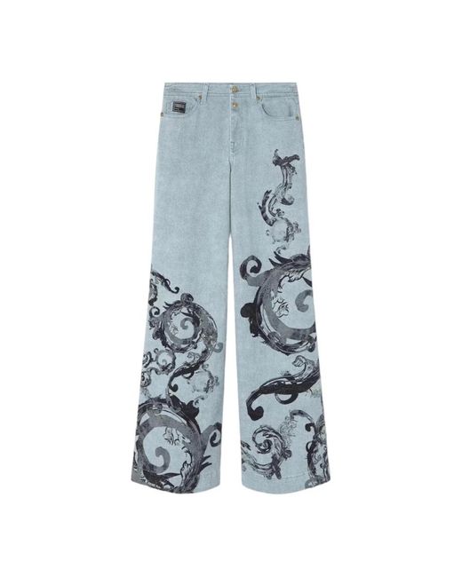 Versace Blue Wide Trousers