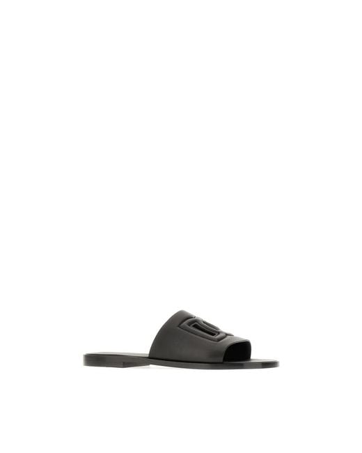 Dolce & Gabbana Black Sliders for men