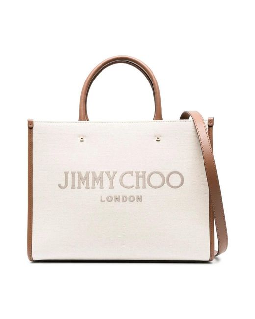 Jimmy Choo Natural Tote Bags