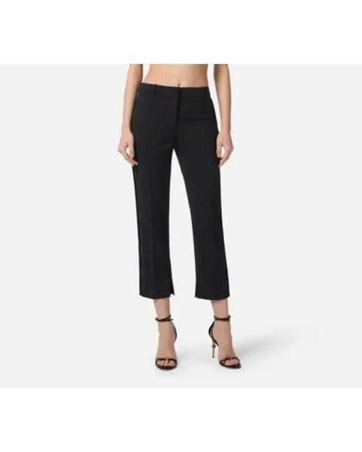 Cropped Trousers Elisabetta Franchi en coloris Black
