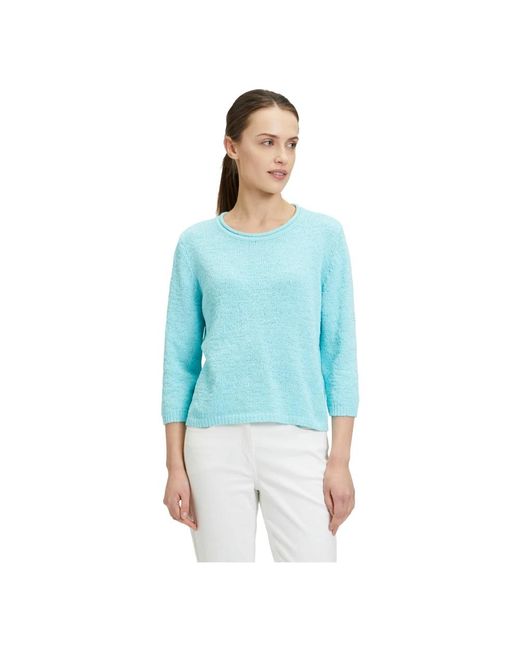 Betty Barclay Blue Grobstrick-pullover mit struktur,gemütlicher strickpullover mit struktur
