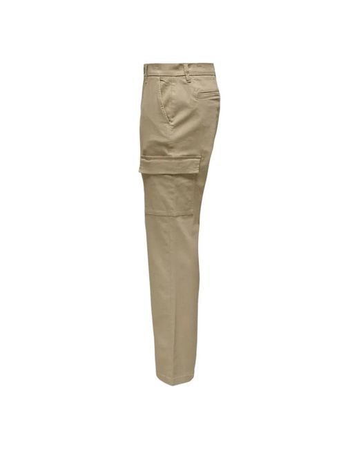 Only & Sons Natural Straight Trousers for men