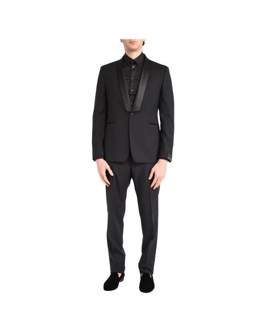 Tagliatore Black Single Breasted Suits for men