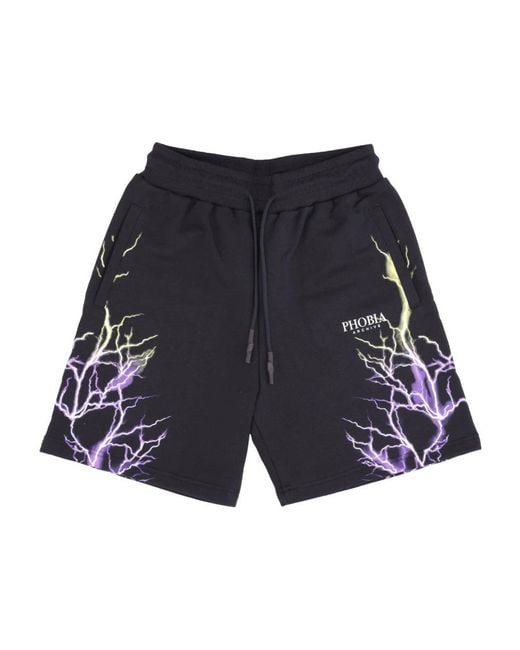 PHOBIA ARCHIVE Blue Casual Shorts for men