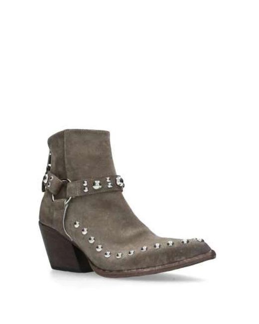 Elena Iachi Brown Cowboy & Biker Boots