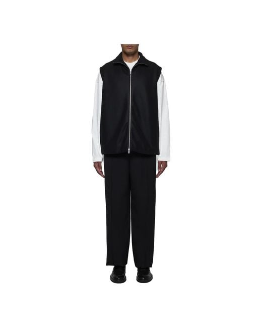 Jil Sander Black Vests for men