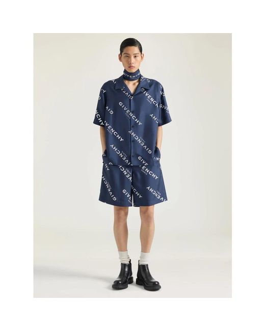 Givenchy Blue Casual Shorts for men