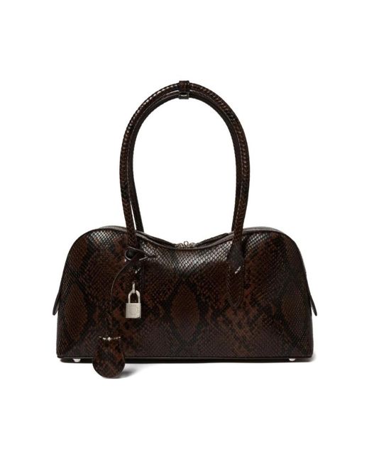 Stella McCartney Black Stella Ryder Medium Bag Eco Micely Snake Alter Mat