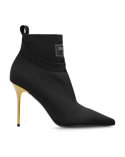 Balmain Black Stiefeletten mit absatz