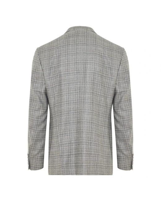 Canali Jassen ,Grijs ,Wol Zijde/Wol Blazer Met 2 Knopen in het Gray voor heren