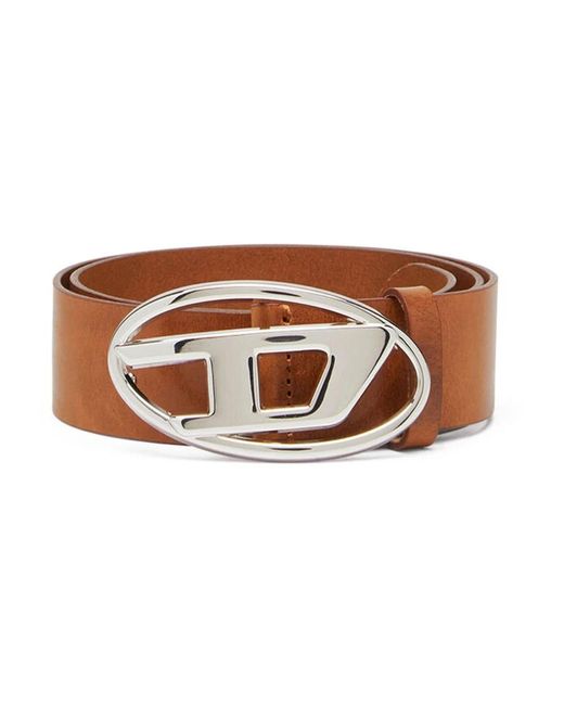 Cinturón con hebilla con el logotipo d DIESEL de color Brown