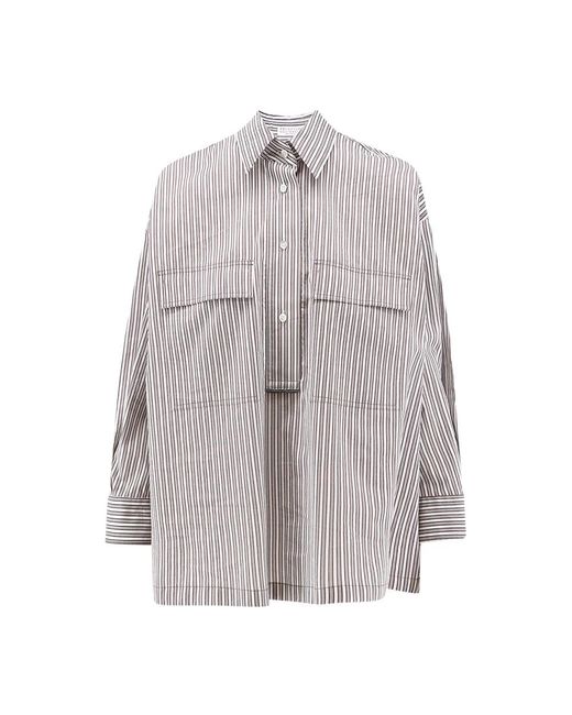 Brunello Cucinelli Gray Shirts