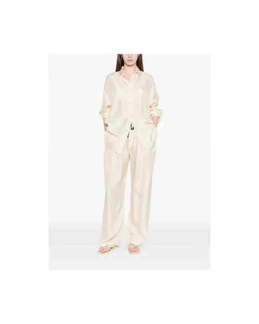 Barena White Wide Trousers