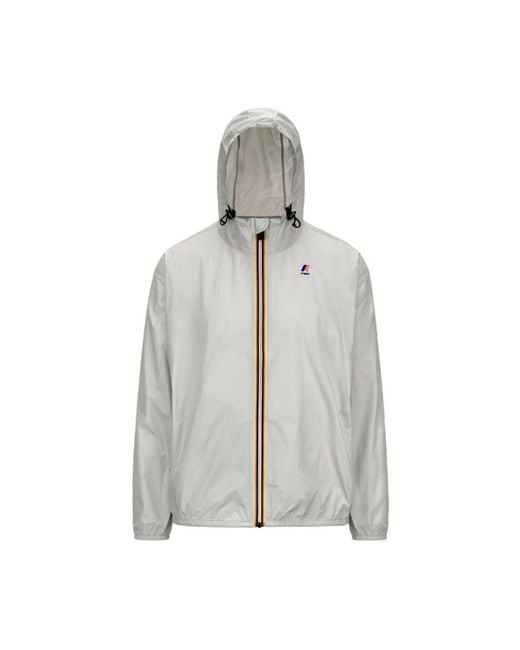 K-Way Jassen ,Veelkleurig ,Nylon Claude Short Jacket in het Gray