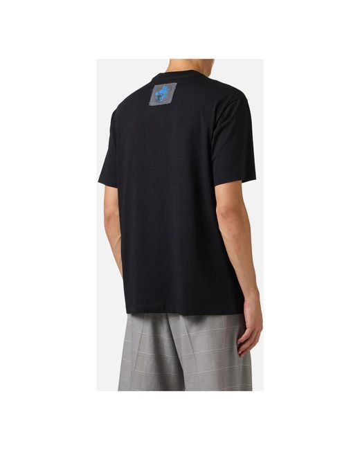 Iceberg Tops ,Zwart ,Katoen Relaxed Fit T-Shirt in het Black voor heren