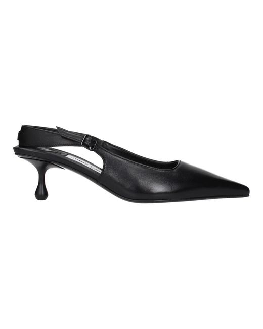 Jimmy Choo Black Schwarze Flache Ledersandalen