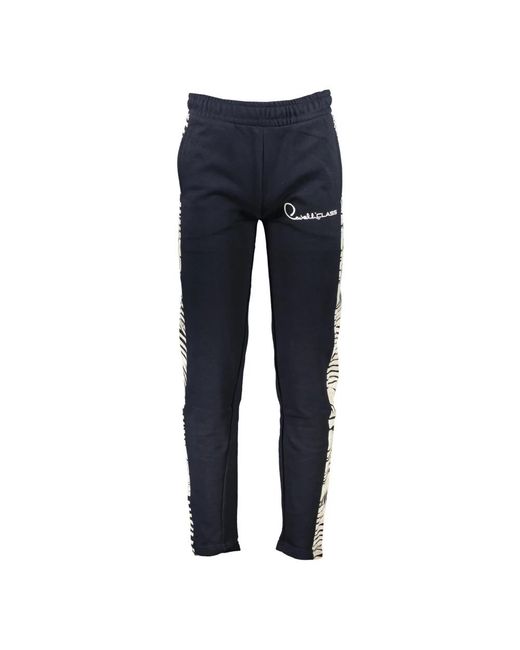 Roberto Cavalli Broeken ,Blauw ,Blauwe Sportieve Broek Met Elastische Taille in het Blue voor heren