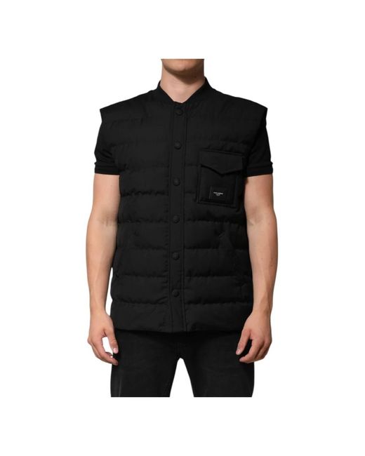 Dolce & Gabbana Black Waistcoats for men