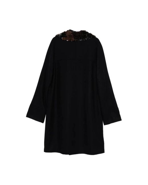 Double-Breasted Coats Plan C de color Black