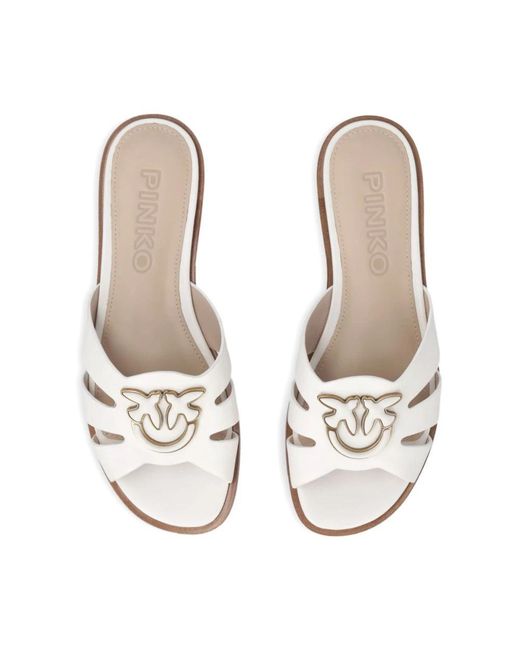 Pinko White Milly Slide