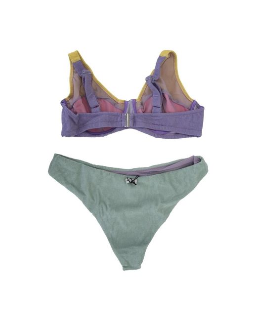ME FUI Badmode ,Veelkleurig ,Polyester Haak Bikini Set in het Green