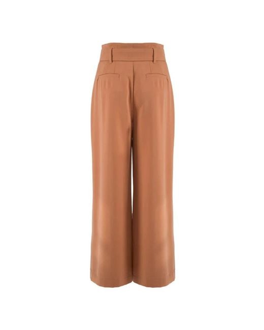 Nenette Brown Wide Trousers