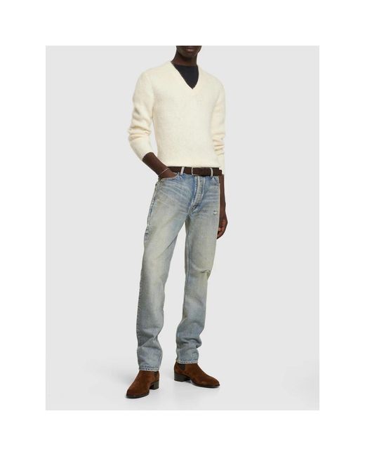 Tom Ford Natural V-Neck Knitwear for men