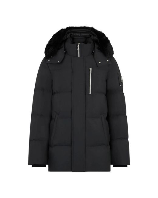 Moose Knuckles Schwarzes Cloud 3Q Kurzarmhemd in Black für Herren