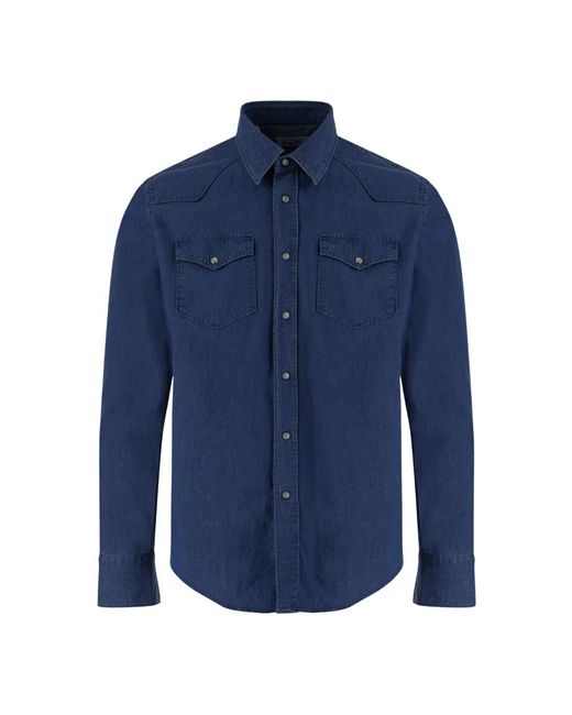 Alessandro Gherardi Blue Denim Shirts for men