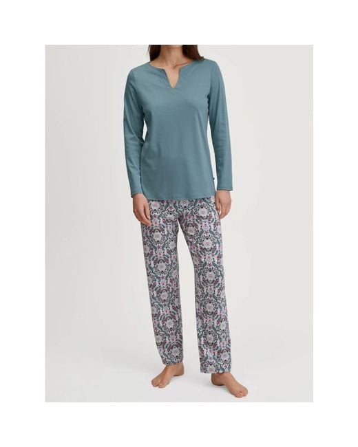 Calida Comfortabele Pyjamaset in het Blue