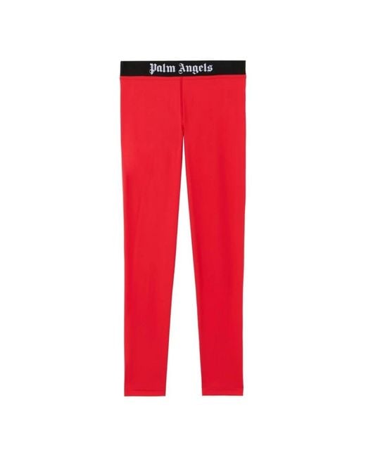 Palm Angels Red Leggings