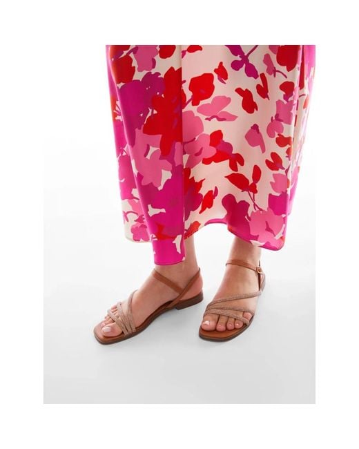 Pennyblack Pink Flache sandalen mit micro strass