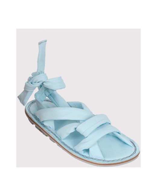 Trippen Blue Flat Sandals