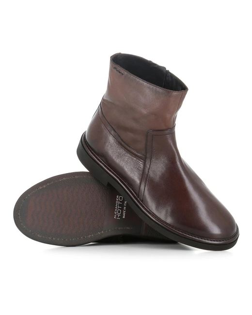 Alexander Hotto Brown Ankle Boots for men