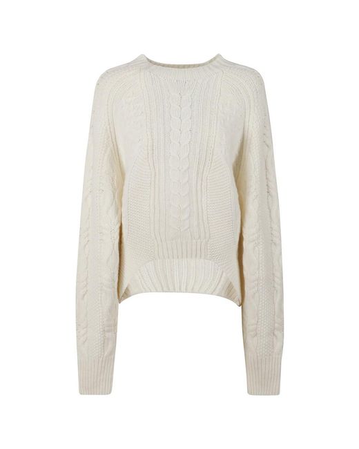 Dondup White Round-Neck Knitwear