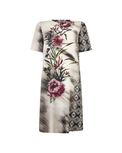Alberta Ferretti Natural Short Dresses