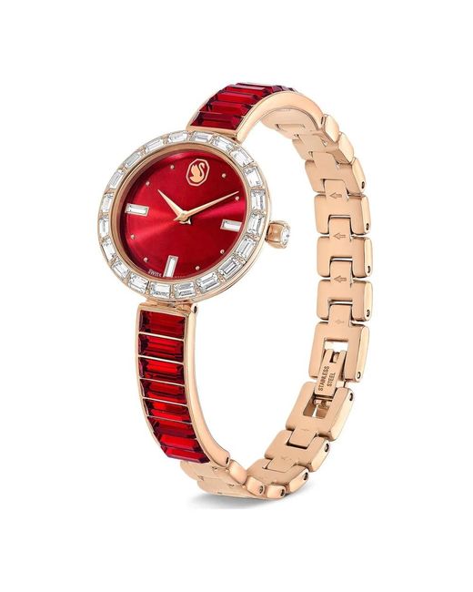 Swarovski Red Matrix Bangle Watch