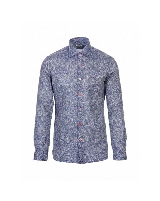 Kiton Nerano Camicia in het Blue voor heren