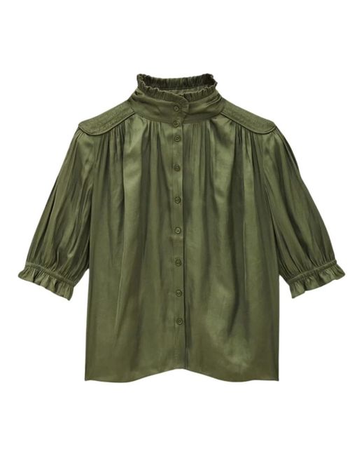 Ba&sh Green Camila Bluse