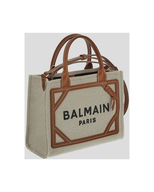 Balmain Metallic Canvas tote bag