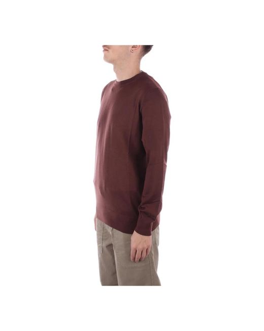 Mc2 Saint Barth Brauner logo pullover regular fit in Red für Herren