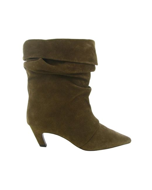 Ash Green Heeled Boots