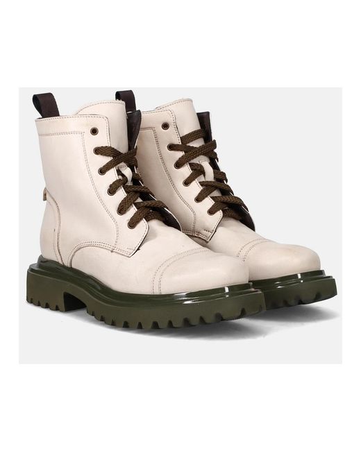 Sangiorgio Natural Lace-Up Boots
