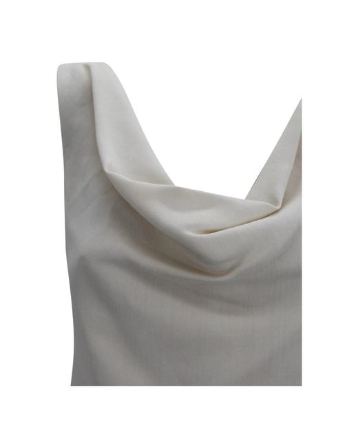 Brunello Cucinelli Gray Sleeveless Tops
