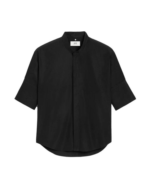 AMI Black Short Sleeve Shirts for men