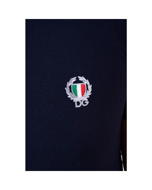 Dolce & Gabbana Sport crest t-shirt in Blue für Herren
