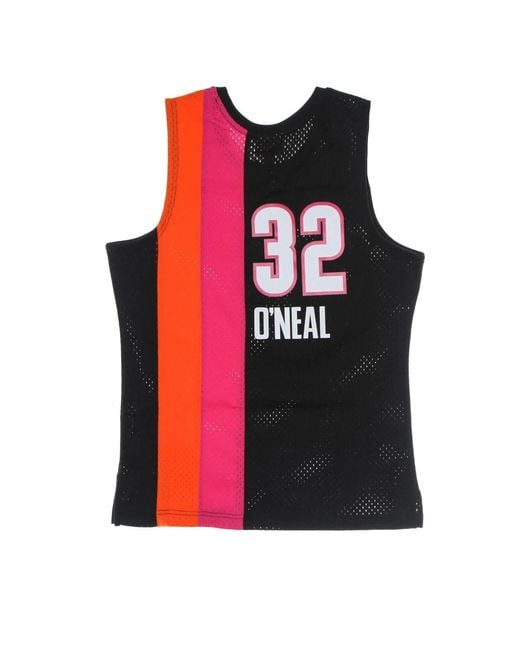 Mitchell & Ness Fitness ,Veelkleurig ,Polyester Nba Swingman Jersey Shaquille Oneal in het Red voor heren